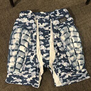 Rippl Impact Gear Snowboard Ski Impact Shorts Mens Blue Camo Padded - Size XS